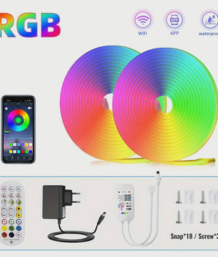 RGB LED Neon Strip Waterdicht met APP & Afstandsbediening - Slimme WIFI & Alexa Compatibel
