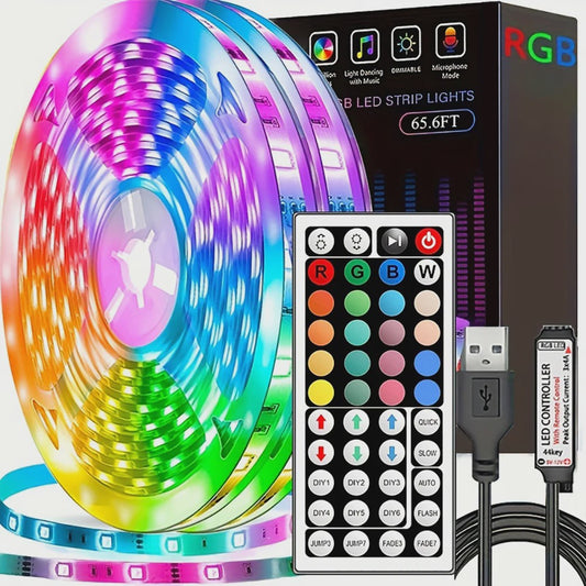 RGB LED Strip Verlichting met 44-toets Afstandsbediening - Flexibel en Sfeervol