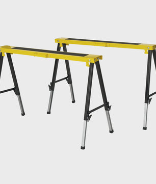Set van 2 Opvouwbare Telescopische Werkbokken, Verstelbaar in Hoogte (62-90 cm), 100 cm Breed, Antislip Oppervlak