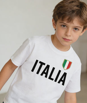 ITALIA Simple Kids T-Shirt Italy Memorial Clothing Boys and Girls Casual Daily Life Cotton Shirt Children O-neck Hot Sale Tops