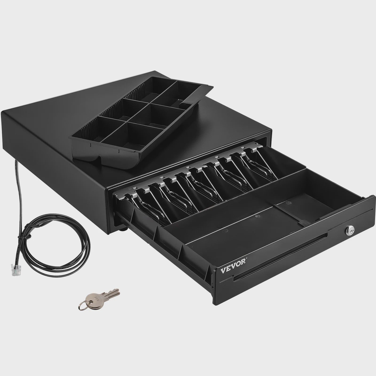 16-inch Kassalade 12V met Uitneembaar Vak, RJ11/RJ12 Kabel & 2 Sleutels
