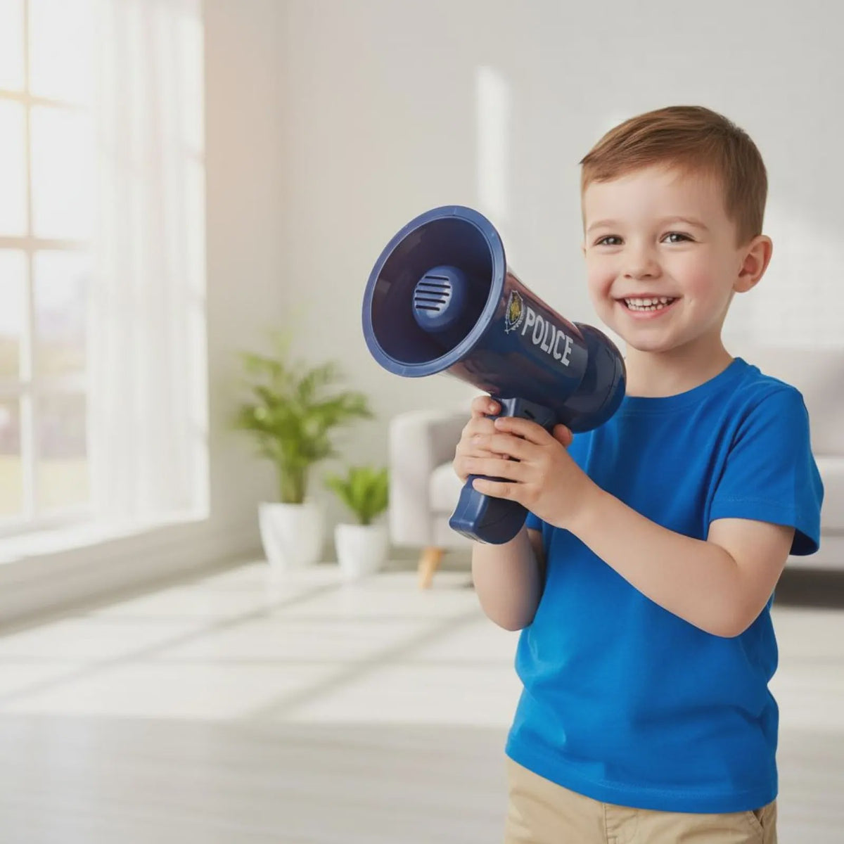 Kindvriendelijke Megaphone met Geluid en Licht - Speelgoed Luidspreker voor Feestjes (3+)