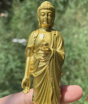 5-inch Gouden Shakyamuni Boeddha Standbeeld - Traditionele Chinese Stijl Decoratie & Cadeau