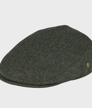 Stijlvolle Heren & Dames Tweed Flat Cap - Ierse Pet in Visgraatpatroon