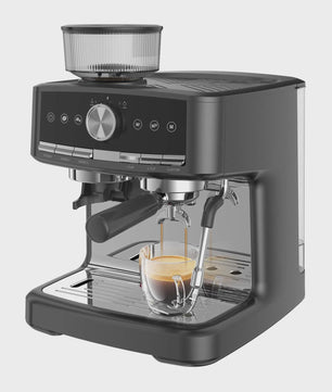 HiMISS Volautomatische Espressomachine met Ingebouwde Grinder en Melkopschuimer - 15 Bar
