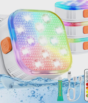 Oplaadbare LED Onderwater Verlichting voor Zwembad met Afstandsbediening & Timer