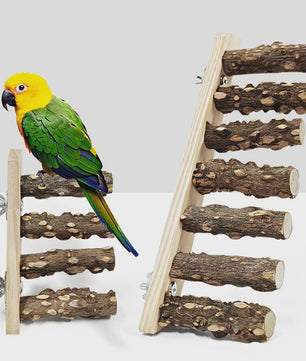Houten Klimladder Speelgoed voor Papegaaien en Kleine Huisdieren - Natuurlijk & Interactief