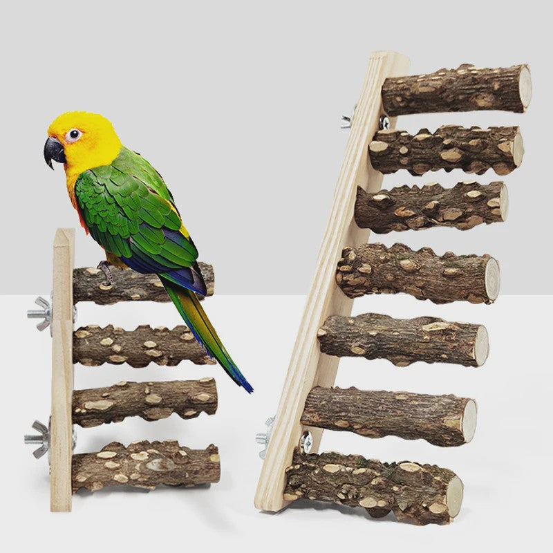 Houten Klimladder Speelgoed voor Papegaaien en Kleine Huisdieren - Natuurlijk & Interactief