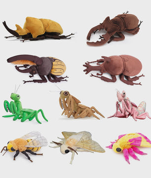 Zachte Pluche Insecten Knuffels: Motten, Bijen, Kever & Mantis - Levensechte Speelgoed Cadeaus