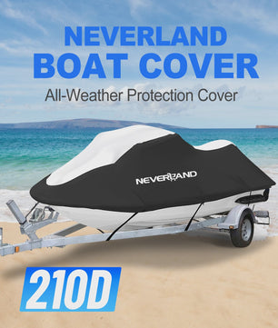 Waterdichte Bootkap 210D Heavy Duty voor V-romp boten (15-35ft) - UV, Zon, Regen, Stof, Trailerbaar