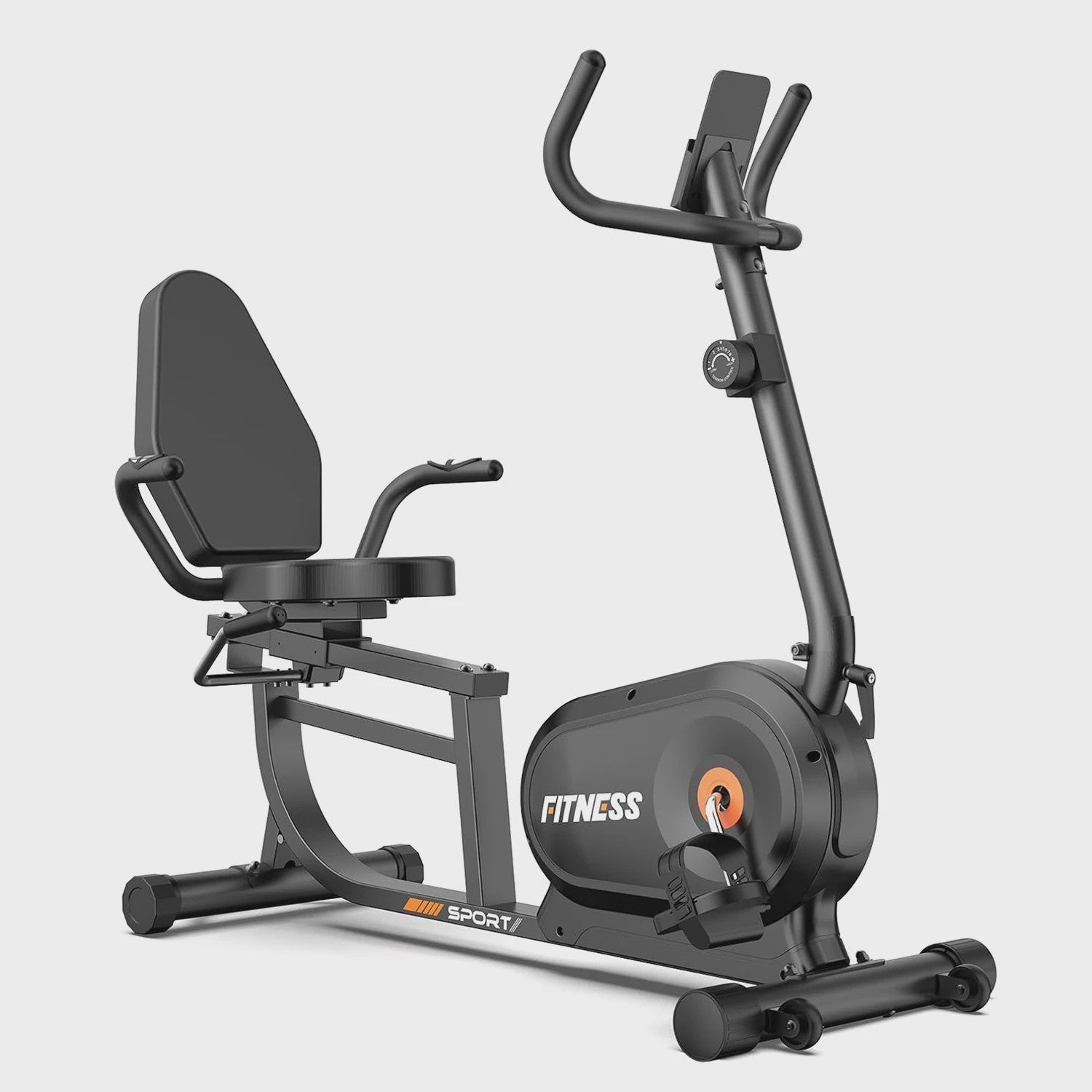 GartistGo 5-in-1 Hometrainer: 16 Niveaus Magnetische Weerstand, Rugsteun, LCD & Hartslagmeters - Max 150kg