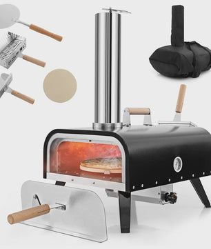 Draagbare RVS Pizzaoven voor Buiten met Pizzasteen & Schep