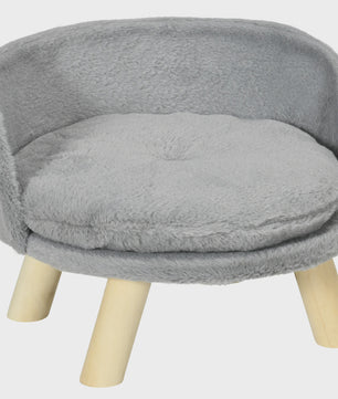 PawHut Scandinavisch Hond- en Kattenbed met Zacht Kussen - Grijs Ø 40,5x33 cm