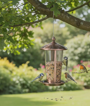 2-in-1 Vogelvoederhuisje Hangend - Brons - 16 x 28 cm