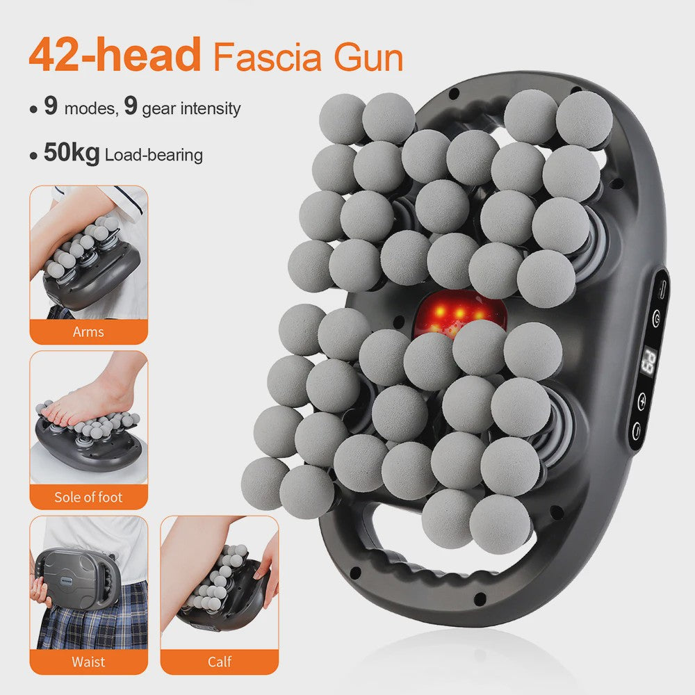 42-Kops Fascia Gun: Diepe Vibratiemassage voor Spierontspanning en Herstel