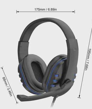 Gaming Headset met Microfoon en Volumeregeling - Bedraad 3.5mm voor PC, PS4, Xbox
