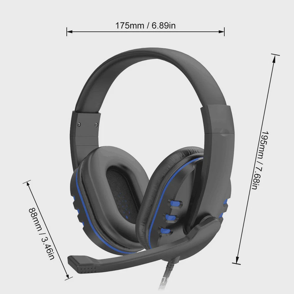 Gaming Headset met Microfoon en Volumeregeling - Bedraad 3.5mm voor PC, PS4, Xbox