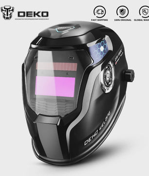 DEKO Automatisch Donkere Lashelm met Solar Power, Verstelbare Schaduw 9-13 en Vervangbare Batterij voor TIG MIG MMA