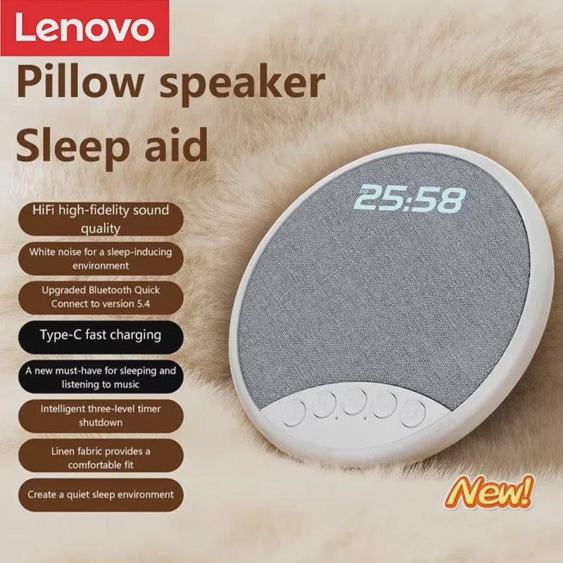 Lenovo Pillow Speaker: HiFi Geluid, White Noise & Bluetooth 5.4 voor Ontspannen Slaap
