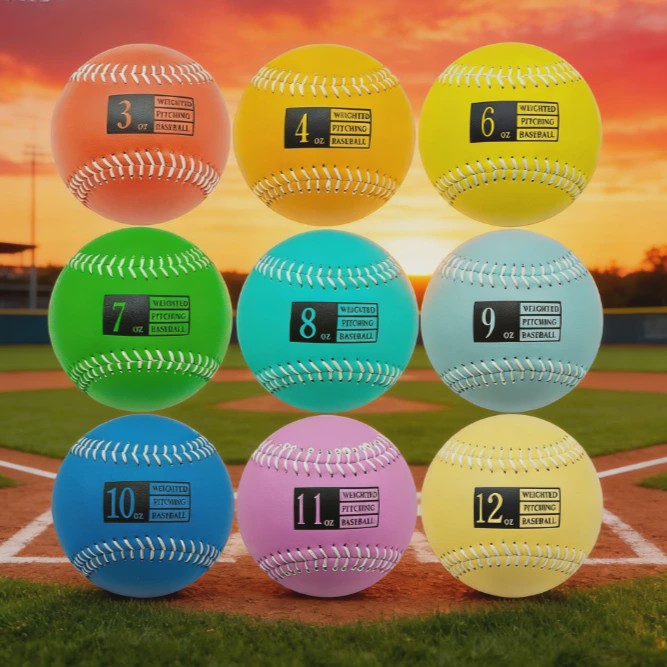 Professionele Verzwaarde Baseballs 3oz-12oz voor Krachttraining en Pitching Oefening