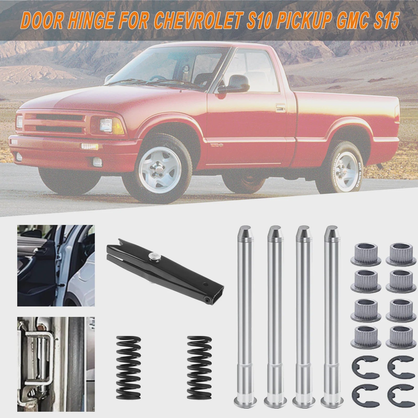Deurscharnier Pin & Bus Kit met Veer Tool voor Chevrolet S10 / GMC S15 (1994-2004)