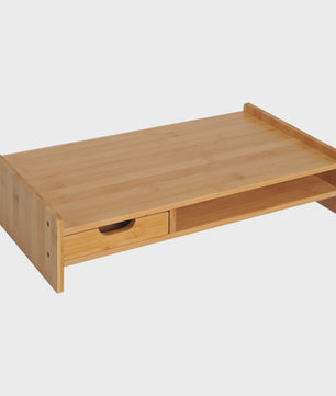 Bamboe Monitorstandaard met Lade en Opbergvak - 49x25.5x11.5 cm