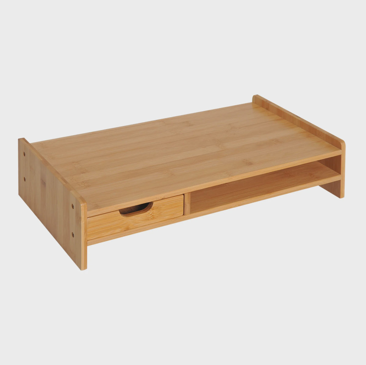 Bamboe Monitorstandaard met Lade en Opbergvak - 49x25.5x11.5 cm