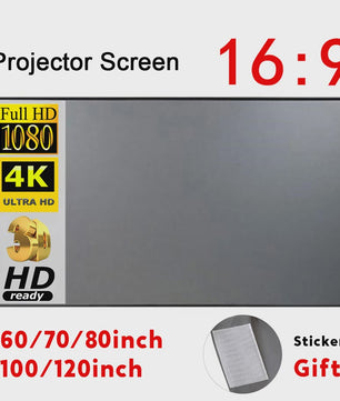 Draagbaar Projectiescherm - Anti-Licht - 60 t/m 120 Inch