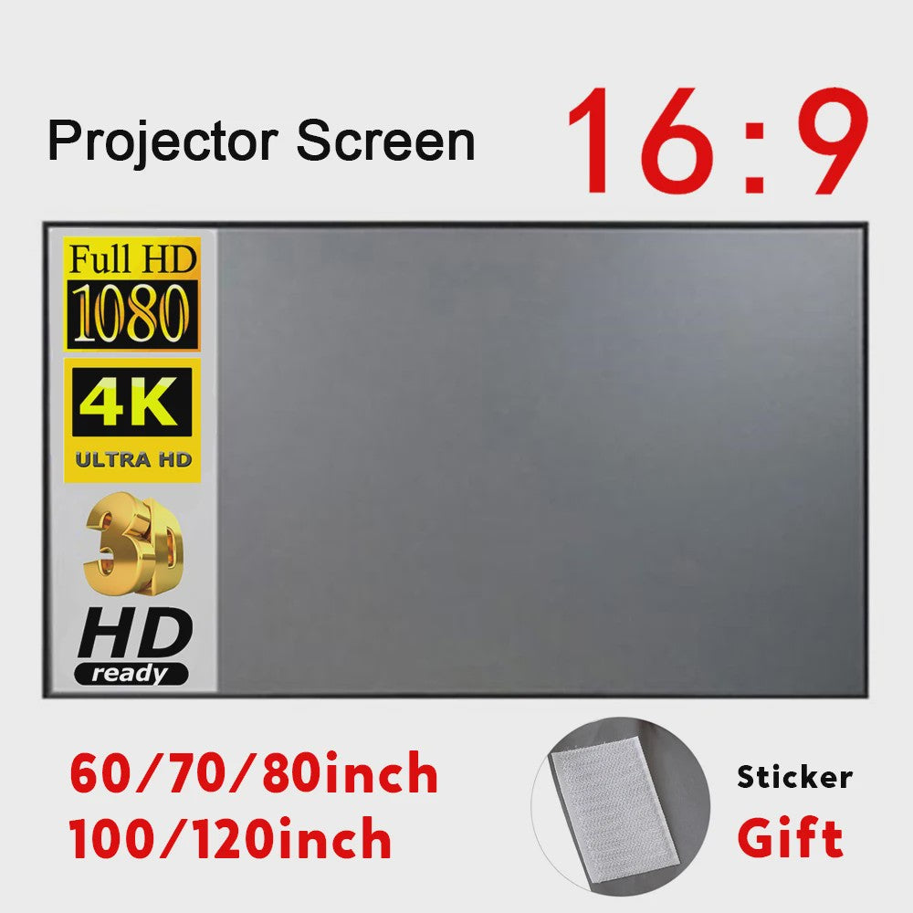 Draagbaar Projectiescherm - Anti-Licht - 60 t/m 120 Inch