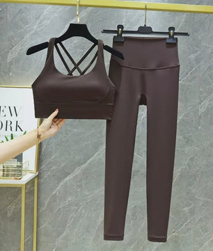 Dames Yogaset: Sport BH met Hoge Taille Legging - Squat Proof & Tummy Control