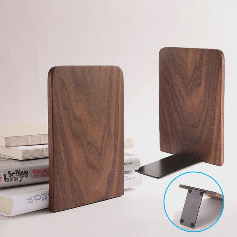 Stijlvolle Houten Boekensteunen - Bureau Organizer & Boekhouder voor Thuis en Kantoor