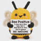 Schattige Gehaakte Bij - Motiverende Decoratie & Positieve Energie Cadeau