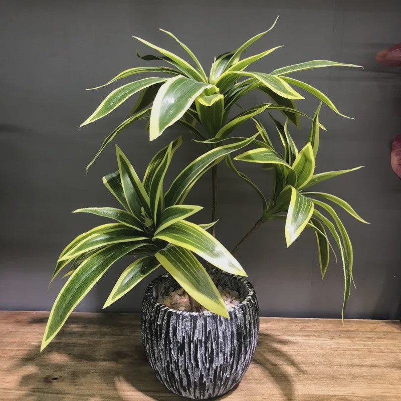 Kunstplant 36cm met 3 Bamboe-achtige Takken - Tropische Decoratie
