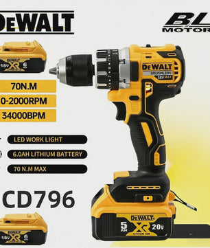 DeWalt DCD796 Accu Klopboormachine & Schroefmachine - Krachtige Brushless Motor, 18V
