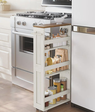 VASAGLE Smalle Rolkar met 4 Niveaus - 40x15x86.5 cm - Keuken & Badkamer Opbergoplossing