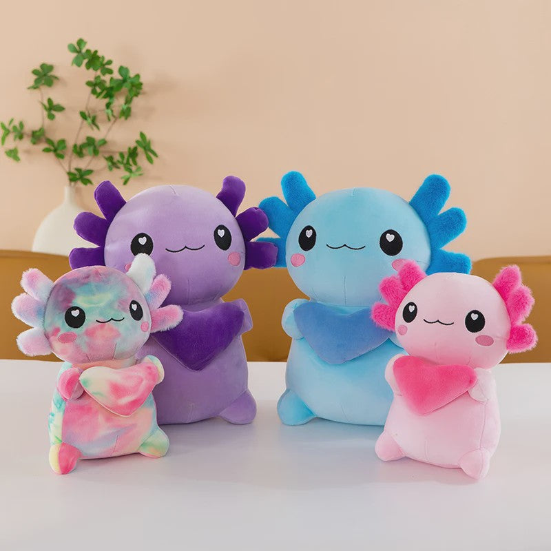 Zachte Axolotl Pluche Knuffel - Verkrijgbaar in 4 Kleuren, Perfect Cadeau