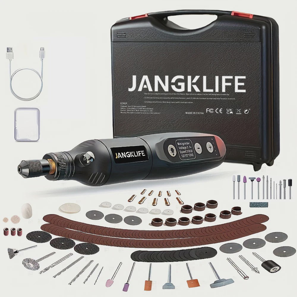 Draadloze Mini Rotary Tool Kit met USB - Graveren, Boren & Polijsten