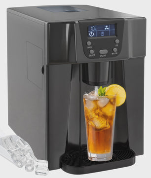 HOMCOM IJsmachine met Waterdispenser - 12kg/24u, 3L Tank, Verstelbare IJsblokjes, Zwart