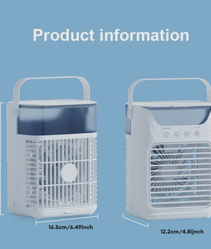 Draagbare 3-in-1 Air Cooler: Ventilator, Luchtkoeler & Luchtbevochtiger met LED Nachtlampje