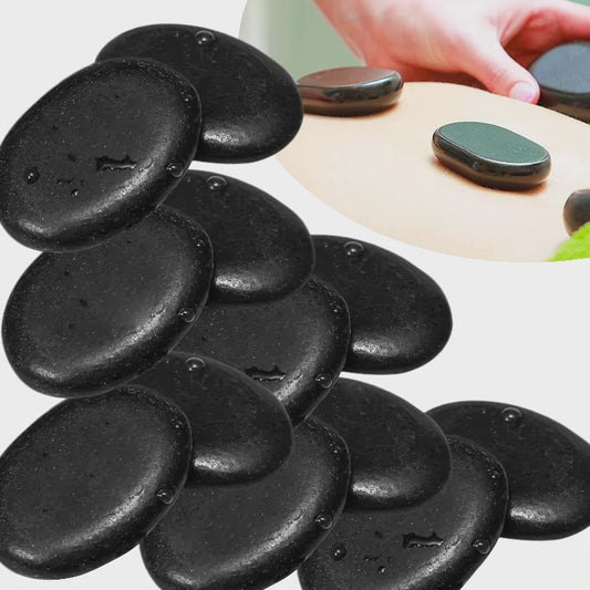 12 Pcs 4x6cm Spa hot Stone Beauty Stones Massage Lava Natural Stone Hot Relieve Stress RELAX jade massage set toe massage