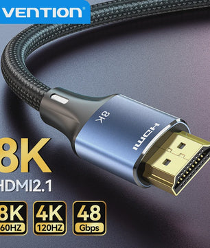 Vention HDMI 2.1 Kabel 8K 60Hz 4K 120Hz 48Gbps voor PS5, Dolby Vision, HDR, eARC
