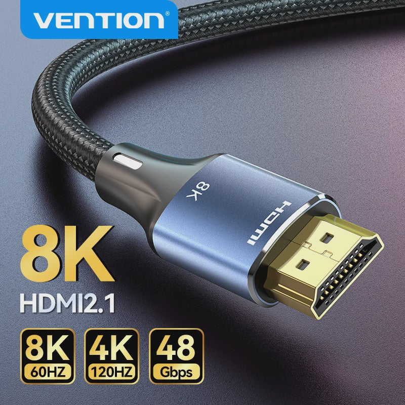 Vention HDMI 2.1 Kabel 8K 60Hz 4K 120Hz 48Gbps voor PS5, Dolby Vision, HDR, eARC