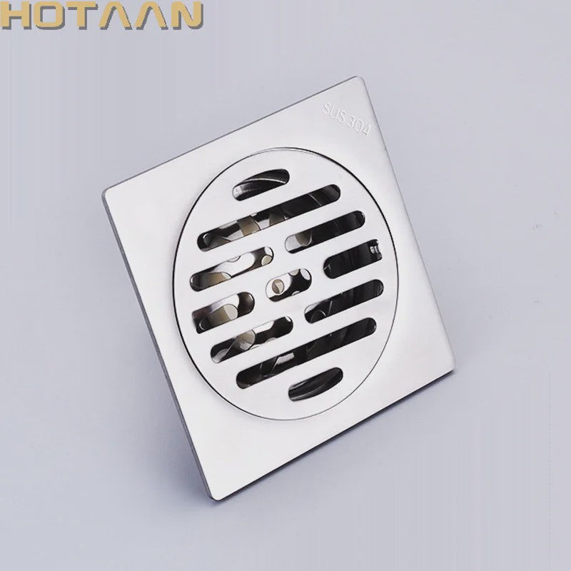 RVS Douchegoot 100x100mm - Geurafsluiting - Vloerput met RVS Deksel