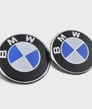2x BMW Grille Embleem 82mm & 74mm - Decoratieve Auto Accessoires