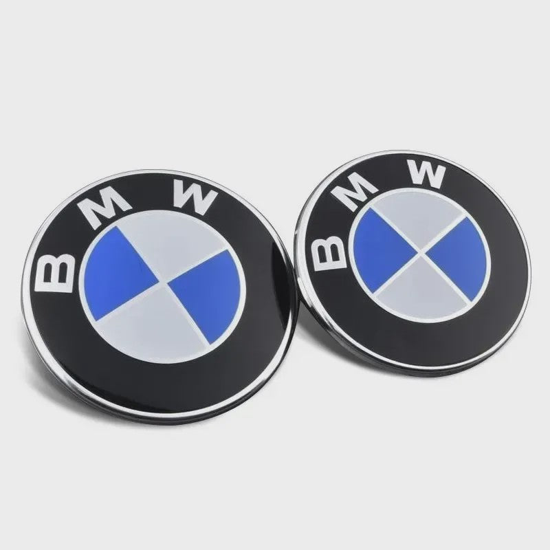 2x BMW Grille Embleem 82mm & 74mm - Decoratieve Auto Accessoires