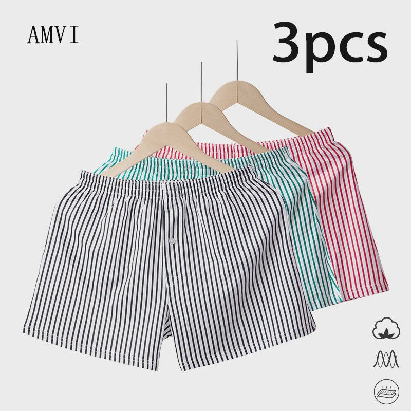3-Pack Katoenen Boxershorts Heren - Zomer, Los, Ademend & Comfortabel