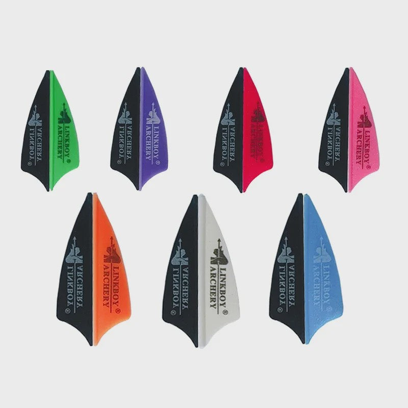 Linkboy-Archery 36 Stuks 1.75" Rubberen Vanes met Veer - Jacht Accessoires voor Compound & Recurve Bogen