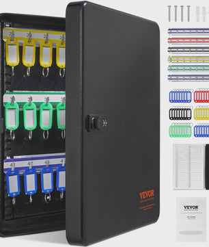 Sleutelkast 48/100/200 Sleutels - Verstelbare Racks & Beveiligd Slot