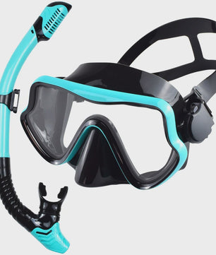 Professionele Duikbril en Snorkel Set voor Volwassenen - Panoramisch Zicht & Duurzaam Gehard Glas