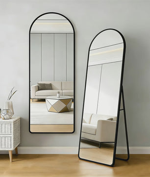 Grote Staande Spiegel 160x48cm - Volledige Lengte Spiegel met Aluminium Frame & HD Glas